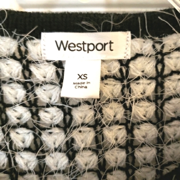 WESTPORT SWEATER SZ XS BLK & WHITE - Picture 6 of 8